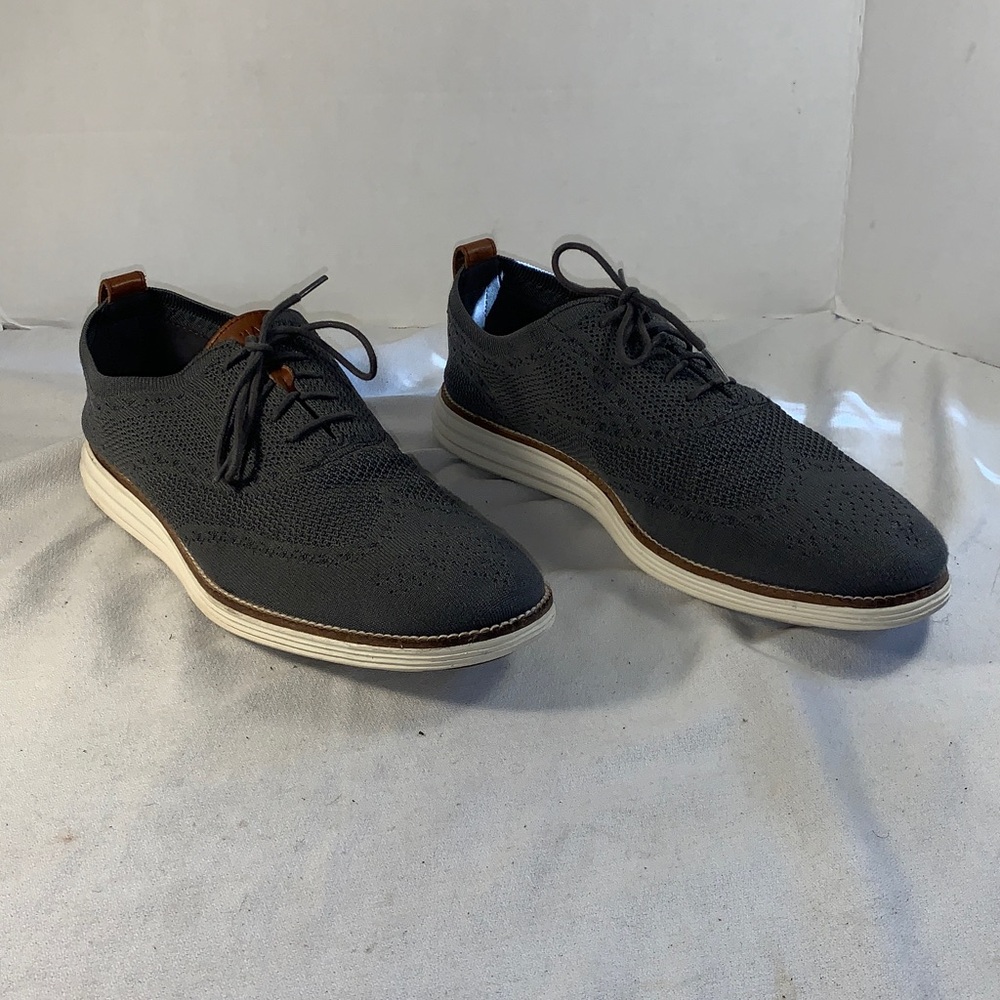 Cole Haan Men's Grey Knit Oxford Shoes